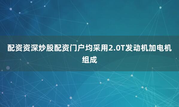 配资资深炒股配资门户均采用2.0T发动机加电机组成