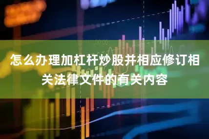 怎么办理加杠杆炒股并相应修订相关法律文件的有关内容
